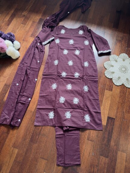 SOFT COTTON EMBROIDERY KURTA